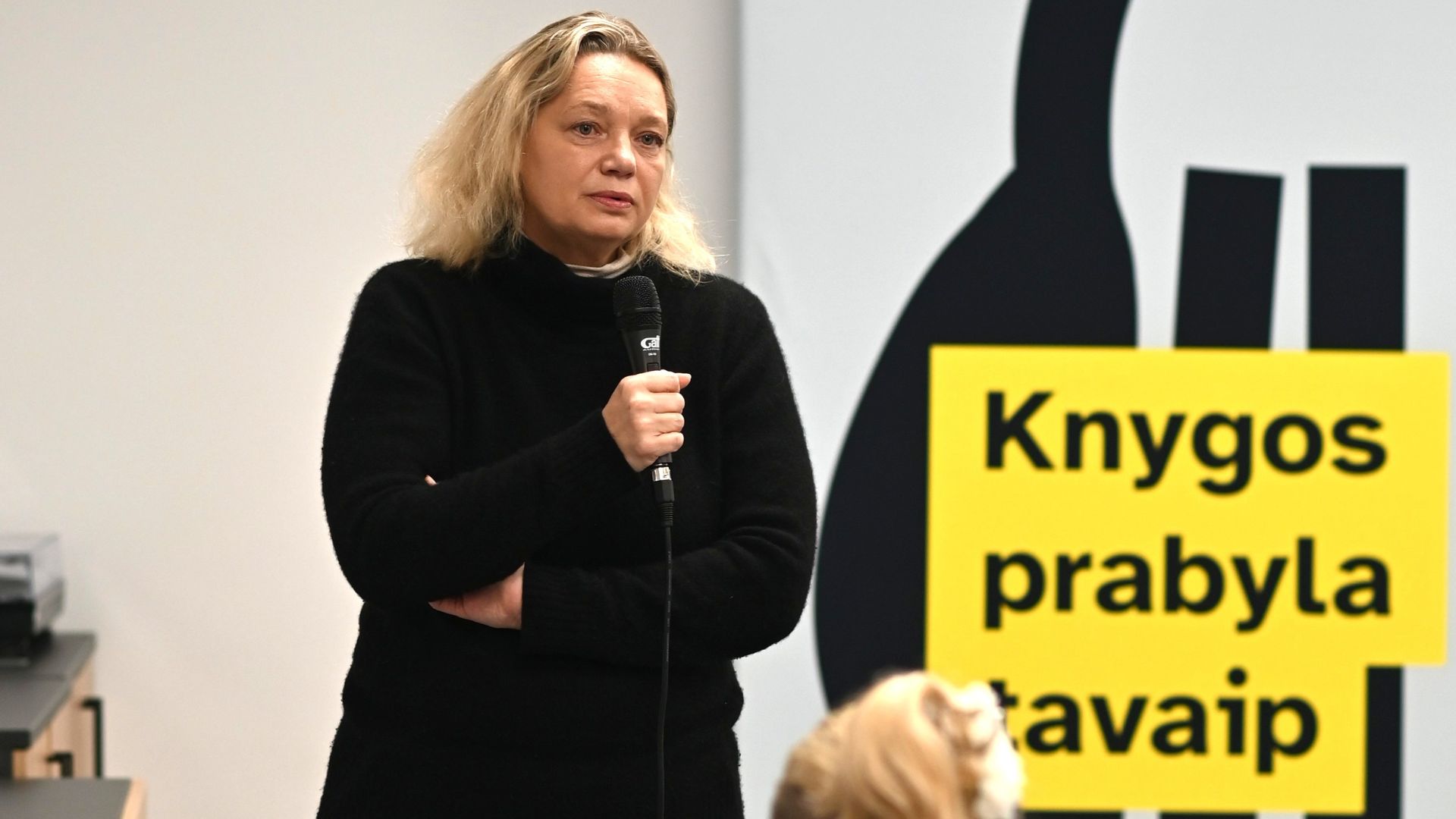 Kino kritikė Rasa Paukštytė. Skaitmeninės EPUB3 knygos „Lietuvos kinas. Laiko slenksčiai, raidos ženklai. I tomas“ pristatymo akimirka
Nuotraukos autorius: Viktoras Kalnikas